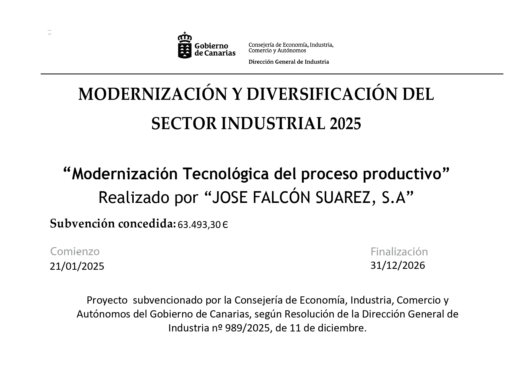 Falcón Tecnología del Agua Modernización y Diversificación del Sector Industrial
